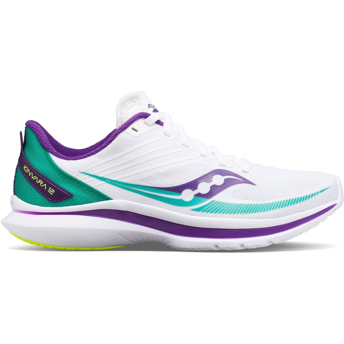 Women's Saucony Kinvara 12, White/Jade, 9.5 B Medium