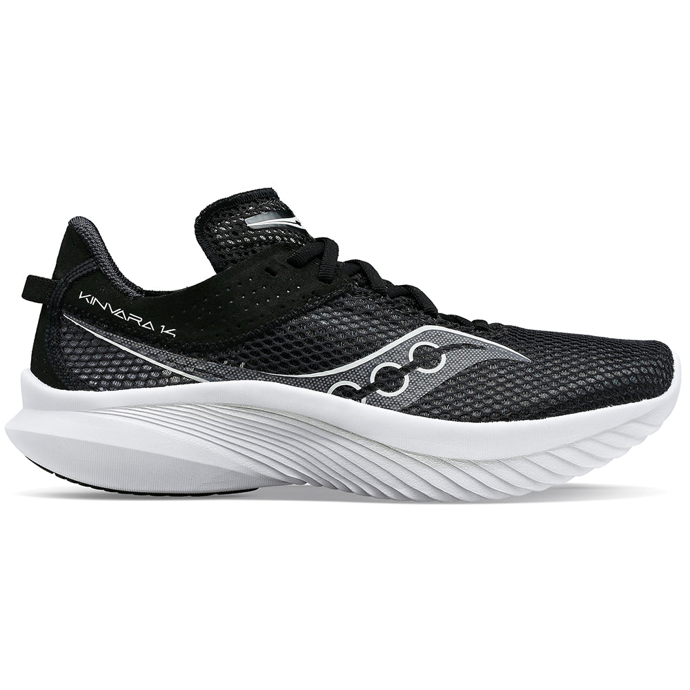 Women's Saucony Kinvara 14, Black/White, 7.5 B Medium