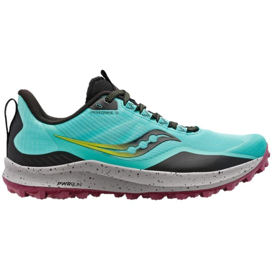 Women's Saucony Peregrine 12, Cool Mint/Acid, 8 B Medium
