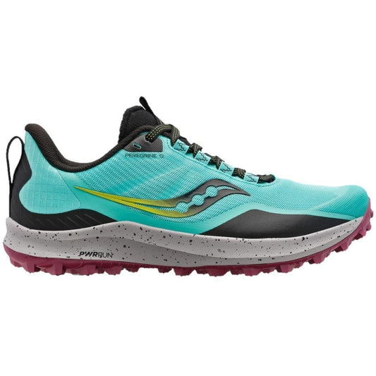Women's Saucony Peregrine 12, Cool Mint/Acid, 7 B Medium