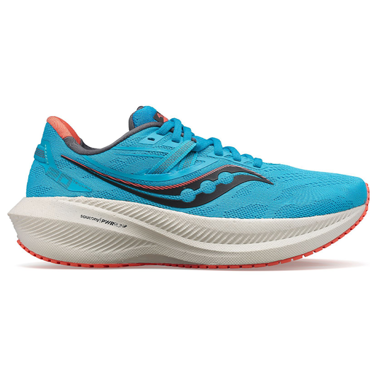 Women's Saucony Triumph 20, Ocean/Coral, 9 B Medium
